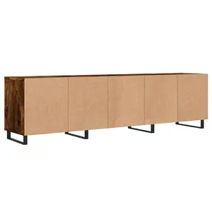 Berkfield TV Cabinet Smoked Oak 150x30x44.5 cm Engineered Wood