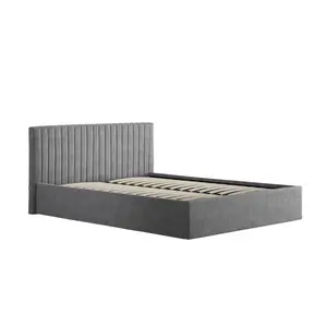 Hucksley Upholstered Bed Frame Grey / Double (4'6)