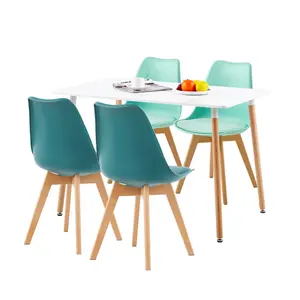 Benno 4 - Person Dining Set Green/Turquoise