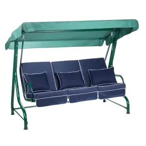 Alfresia Roma Swing Seat with Navy Blue Luxury Cushions