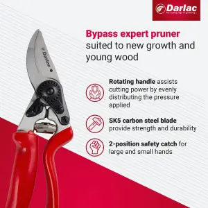 Darlac Expert Rotating Handle Bypass Secateurs