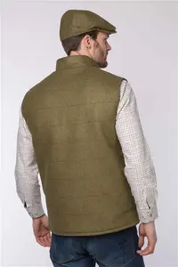 Rydale Men's Tweed Gilet - Derby Tweed - Mid Check 2XL