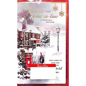 Simon Elvin For A Special Brother And Sister Christmas Card (Pack of 6) White/Red (One Size)