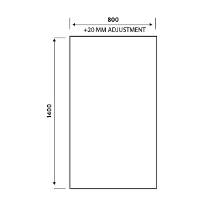 Bath Shower Over Bath Screen 780mm Framed Black Grid Square Safety Glass Panel