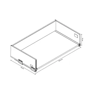 GoodHome Soto Soft-close Deep drawer box (W)1000mm