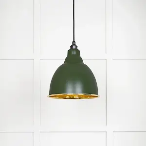 Hammered Brass Brindley Pendant in Heath