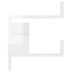 Vidaxl Wall Corner Shelves 2 Pcs 40X40x50 Cm Chipboard (Set of 2) White