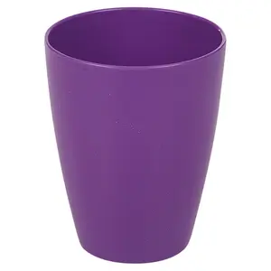 URBNLIVING 10cm Height Purple 6 Small Plastic Drinking Cups 330ml