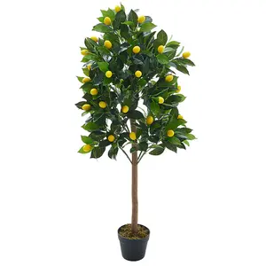 Garden Decoration Artificial Lemon Tree in Pot 120 cm