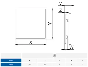 Awenta 100mm Humidity Sensor Extractor Fan Custom Cermaic Tile INSIDE Front Panel