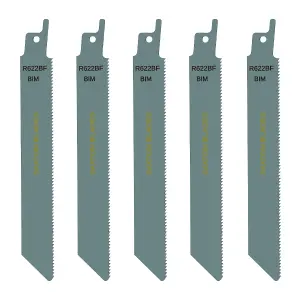 Saxton 150mm Reciprocating Sabre Saw Metal Blades R622BF, Pack of 5