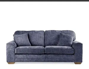 Chenille Grey High Back 3 Seater