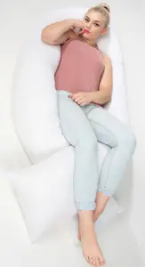 12ft U Shape Pillow Full Body Support Multi Purpose Use Maternity Pregnency Orthopeadic Big U Pillow