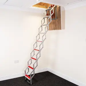 10ft (3.05m) Concertina Aluminium Loft Ladder