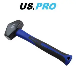 US PRO Lump Hammer Sledge 0.9kg 2lb TPR Handle Club Rubber Grip Heavy Duty 3302