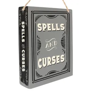 Something Different Spells And Curses Hanging Sign Grey (One Size)