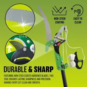 Ratchet Tree Lopper & Telescopic Pole Saw Pruning Cutting Branch Telescopic New