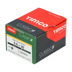 TIMCO Classic Multi-Purpose Countersunk Gold Woodscrews - 5.0 x 30 (200pcs)