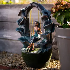 Primrose Secret Garden Swing Cascading Water Feature 61cm