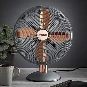 Tower T611000G Cavaletto 12 Metal Desk Fan