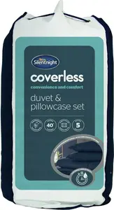 Silentnight Coverless 10.5Tog Navy Duvet &Pillowcase- Single