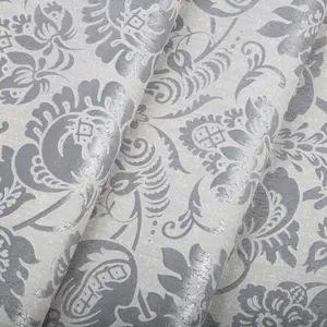 Superfresco Easy Como Silver glitter effect Damask Embossed Wallpaper Sample