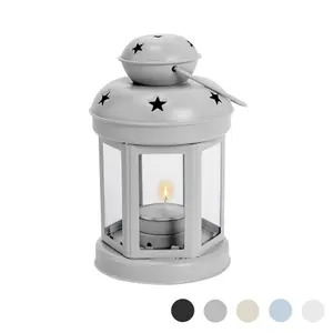 Nicola Spring - Metal Hanging Tealight Lantern - 16cm