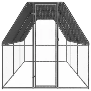 Outdoor Chicken Cage 2x6x2 m Galvanised Steel