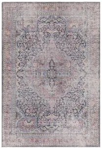 Traditional Persian Abstract Bordered Floral Easy to clean Rug for Dining Room Bed Room and Living Room-200cm X 290cm