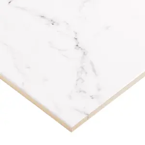 Elegance White Gloss Marble effect Ceramic Wall Tile Sample