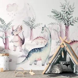 Dinosaur Animal Friends Mural - 384x260cm - 5524-8