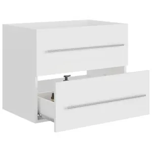 Berkfield Sink Cabinet White 60x38.5x48 cm Engineered Wood