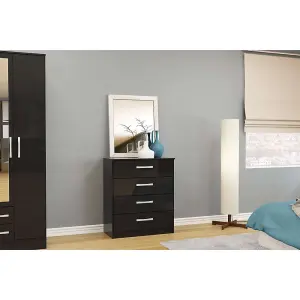 Birlea Lynx 4 Drawer Chest Black