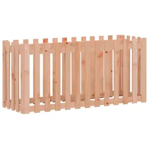 Berkfield Garden Raised Bed with Fence Design 150x50x70 cm Solid Wood Douglas