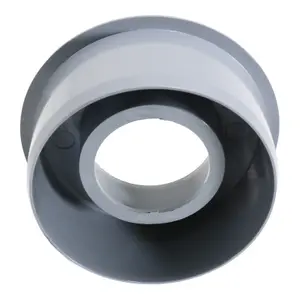 SPARES2GO 110mm Soil Pipe Reducer Boss Adaptor Solvent Weld Waste Push Fit Ring Seal (Grey)