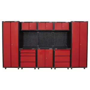 Sealey American Pro 3.3m Modular Storage System 665mm - Red APMS80COMBO1