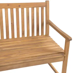 Garden Bench VIVARA Certified Acacia Wood Light Wood