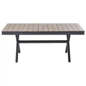 Garden Table Engineered Wood Graphite Grey FANES