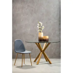 Modern Design Dining Chair With Ashwood Effect Legs, Comfortable Modern Dining Chair, Versatile Modern Chair