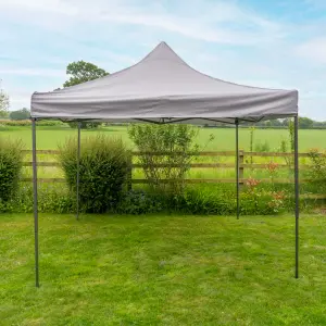 Pop Up 3x3 Gazebo Without Sides Light Grey