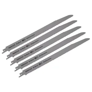 Sealey 300mm 5-8 TPI Multipurpose Reciprocating Saw Blade x5 Pieces SRBRB1222F