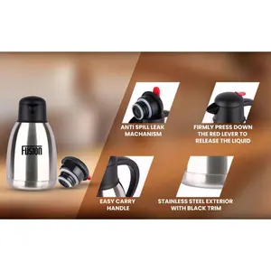 Mantraraj 2l Vacuum Airpot Jug Thermal Coffee Carafe Dispenser Insulated Double Walled Stainless Steel Vacuum Flask