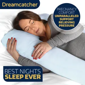 Dreamcatcher Pregnancy Pillow Micro Fleece U Shaped Maternity Support Pillow Blue