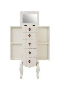 Loire 5 Drawer Small Chest White, Delivered Fully Assmbled