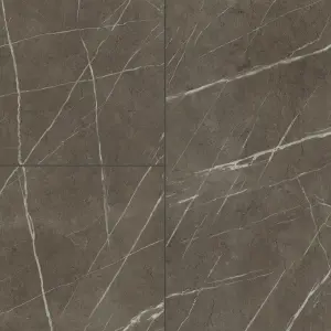 GoodHome Grey & White Marble Tile effect Laminate Flooring, 2.535m²