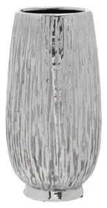 Interiors by Premier Hesper Small Silver Ceramic Vase