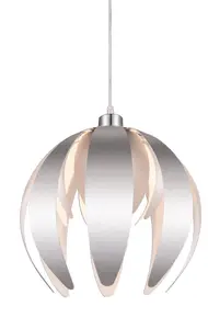 GoodHome Pleiones Silver effect Petal Light shade (D)27cm