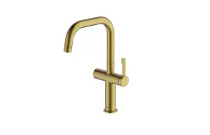 Clearwater Mariner Kitchen Filter Tap Filtered Water & Cold & Hot Brushed Brass PVD - MAL10BB