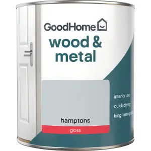 GoodHome Hamptons Gloss Metal & wood paint, 750ml