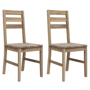 Berkfield Dining Chairs 2 pcs Solid Acacia Wood